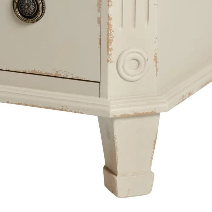 Mueble recibidor blanco natural-gris 92x46x81 cm - Imagen 7