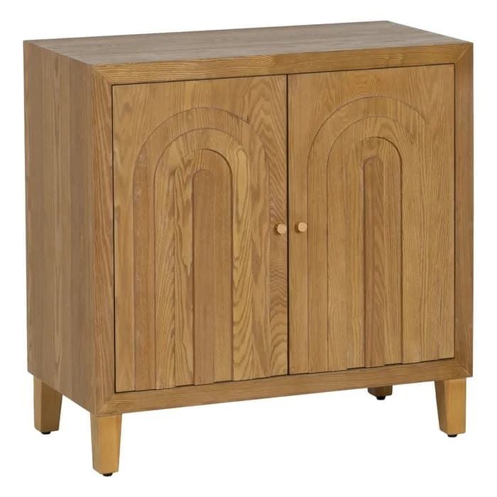 Mueble recibidor madera natural 80x40x80 cm - Imagen 1