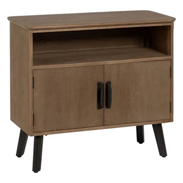 Mueble recibidor natural-negro 90 x 41 x 81 cm - Imagen 1