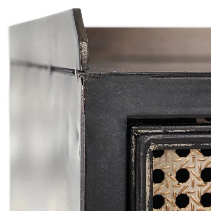 Mueble recibidor negro-marrón metal 75,50 x 38 x 85 cm - Imagen 4