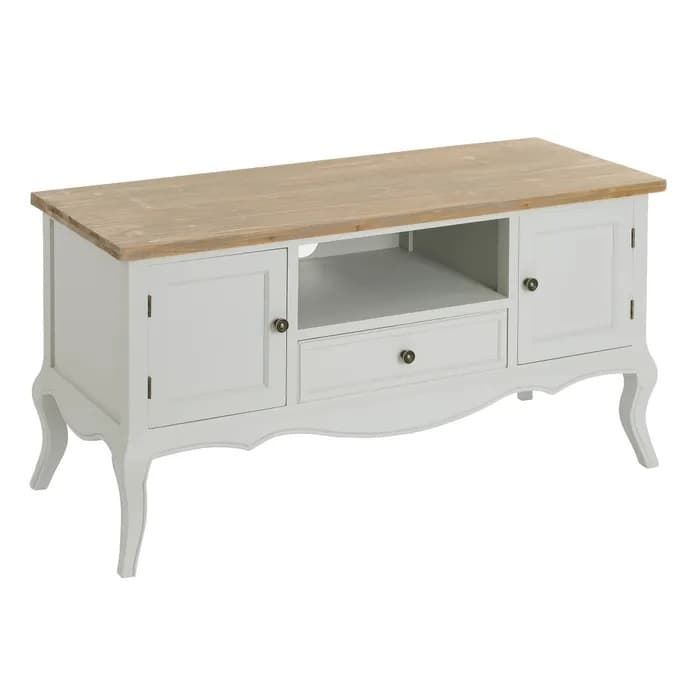 Mueble TV natural-gris 120x45x60 cm - Imagen 1