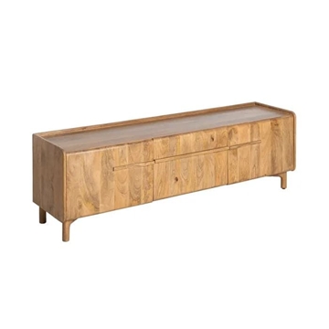 Mueble TV natural madera de mango 160 x 40 x 50 cm - Imagen 1