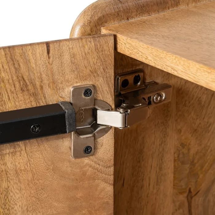 Mueble TV natural madera de mango 160 x 40 x 50 cm - Imagen 3