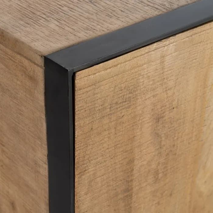 Mueble TV natural madera de mango salón 150 x 44 x 55 cm - Imagen 6