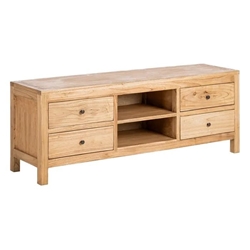 Mueble TV natural madera mindi salón 150 x 40x 55 cm - Imagen 1