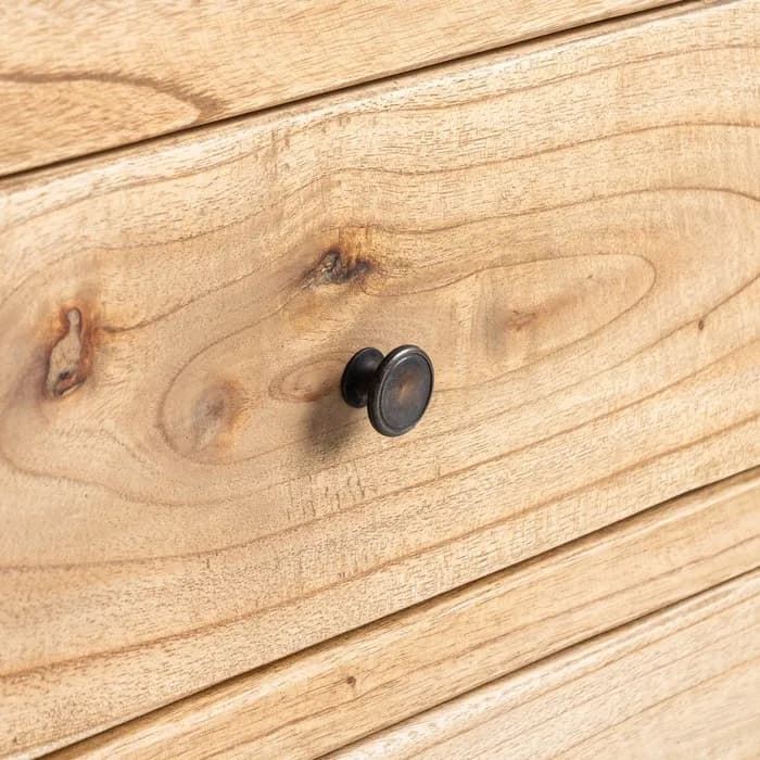 Mueble TV natural madera mindi salón 150 x 40x 55 cm - Imagen 4