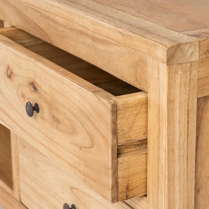 Mueble TV natural madera mindi salón 150 x 40x 55 cm - Imagen 6