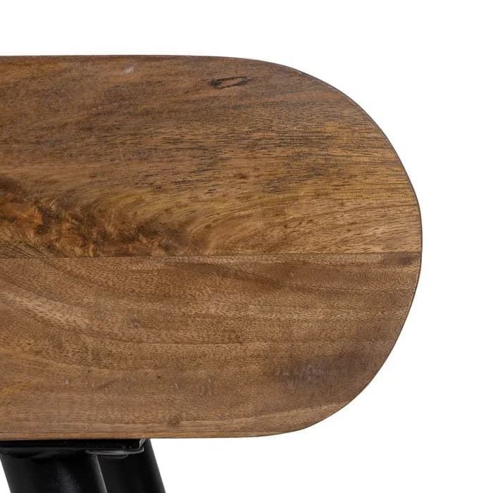 Mueble TV natural-negro madera/hierro 118x36x55 cm - Imagen 5