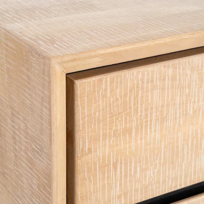 Mueble TV natural-negro madera-metal 148 x 40 x 62 cm - Imagen 5