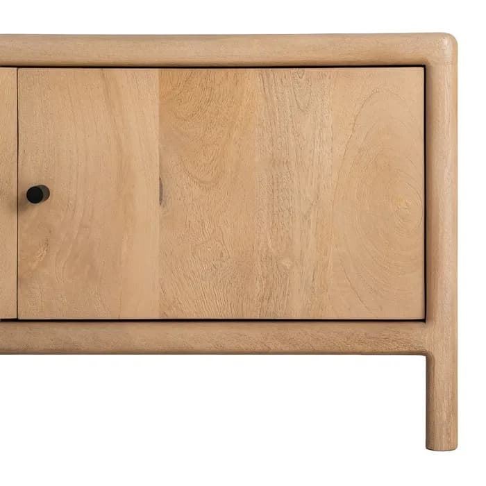 Muebles TV natural madera de mango salón 190 x 40 x 45 cm - Imagen 5