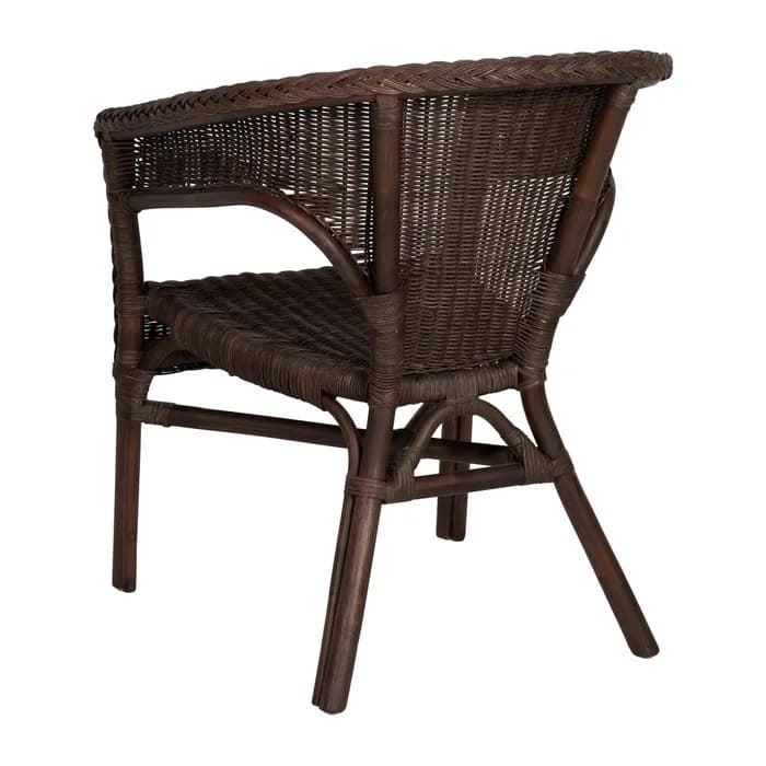 Silla marrón ratán salón 60 x 62 x 78 cm - Imagen 3
