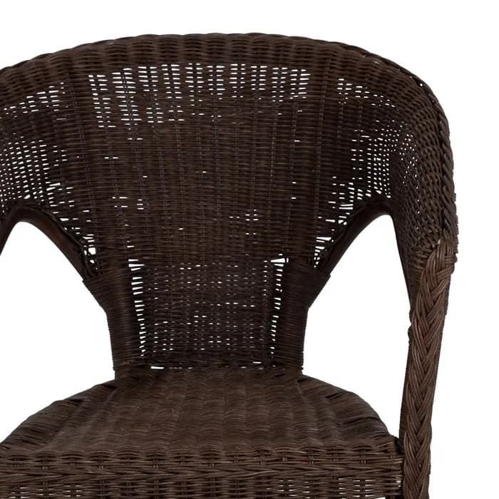 Silla marrón ratán salón 60 x 62 x 78 cm - Imagen 4