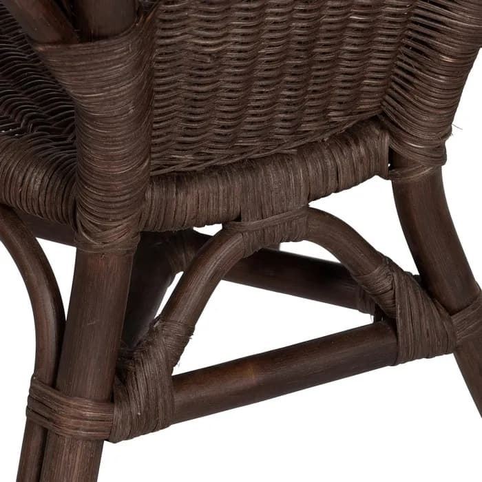 Silla marrón ratán salón 60 x 62 x 78 cm - Imagen 7