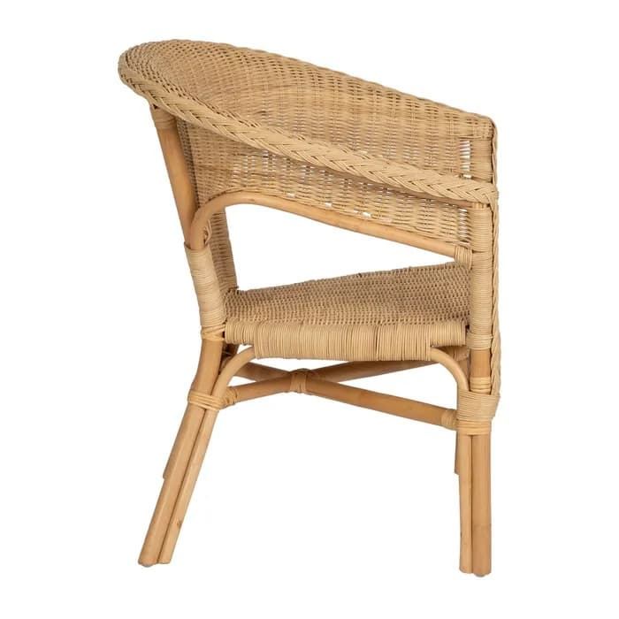 Silla natural ratán salón 60 x 58 x 80 cm - Imagen 2