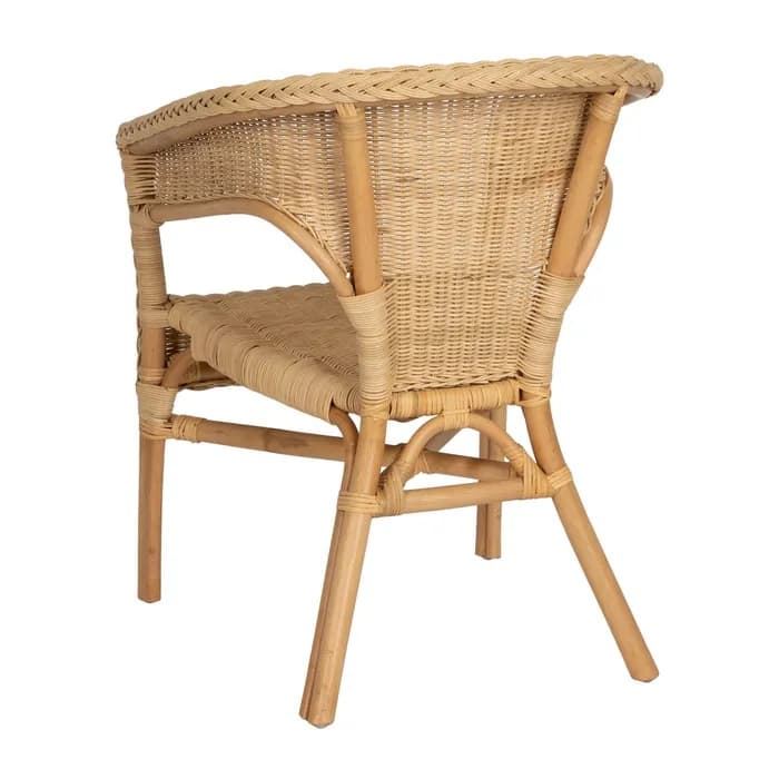 Silla natural ratán salón 60 x 58 x 80 cm - Imagen 3