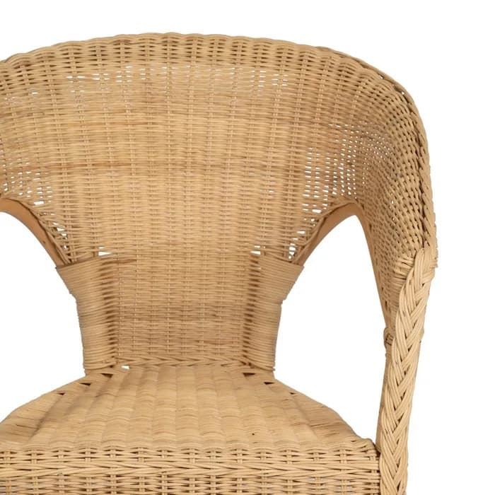 Silla natural ratán salón 60 x 58 x 80 cm - Imagen 4