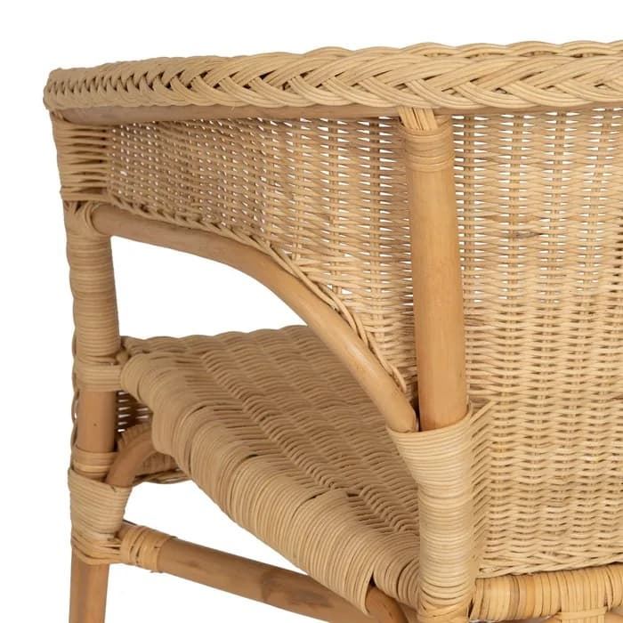 Silla natural ratán salón 60 x 58 x 80 cm - Imagen 8