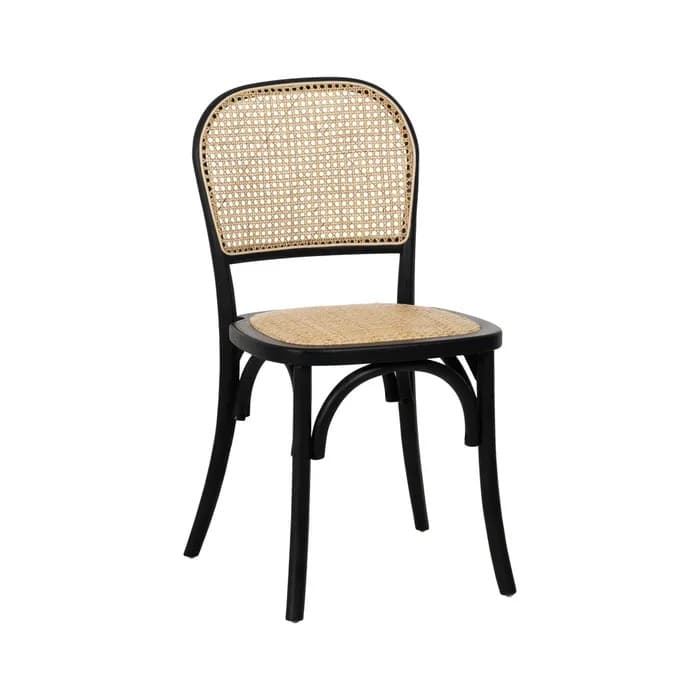 Silla negro madera de olmo contract 45 x 42 x 86 cm - Imagen 1