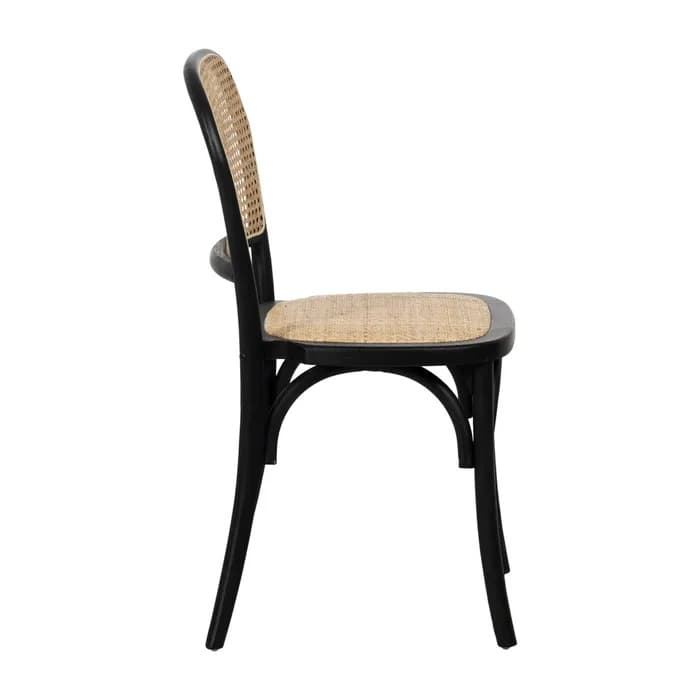 Silla negro madera de olmo contract 45 x 42 x 86 cm - Imagen 2