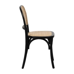 Silla negro madera de olmo contract 45 x 42 x 86 cm - Imagen 2