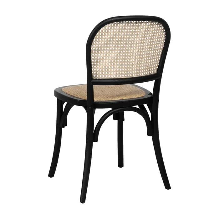 Silla negro madera de olmo contract 45 x 42 x 86 cm - Imagen 3