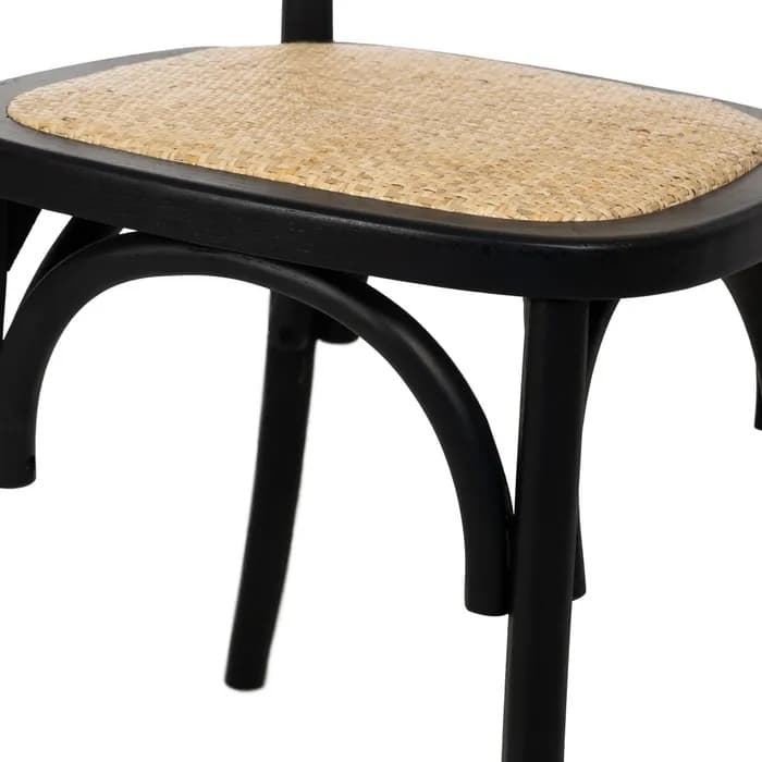 Silla negro madera de olmo contract 45 x 42 x 86 cm - Imagen 6