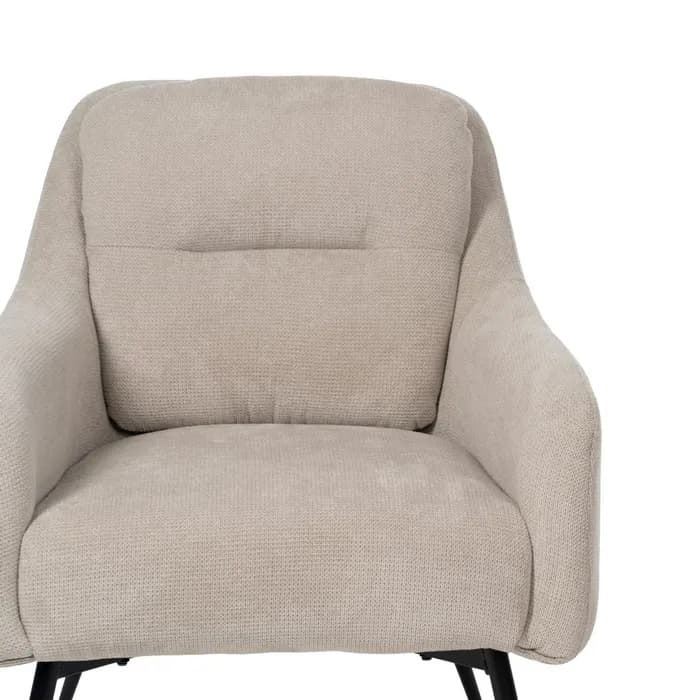 Sillón beige tejido-metal 69 x 73 x 79 cm - Imagen 4