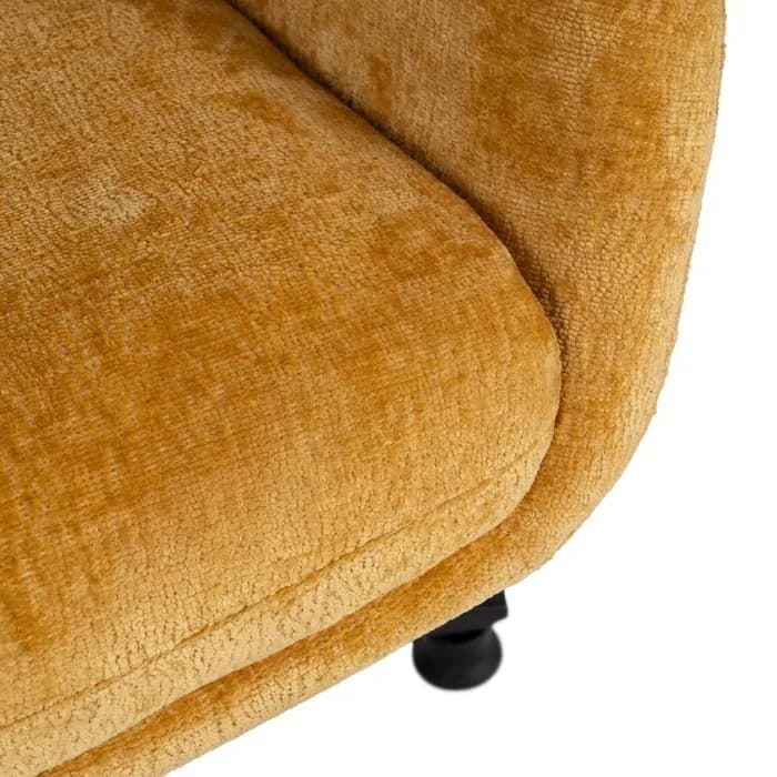 Sillón giratorio mostaza tejido-metal 78 x 84,50 x 104,50 cm - Imagen 5