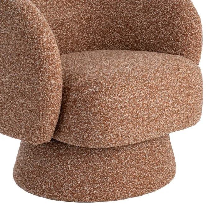 Sillón giratorio salmón tejido salón 78 x 79 x 77 cm - Imagen 7