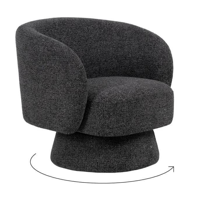 Sillón giratorio tejido salón 78 x 79 x 77 cm - Imagen 1
