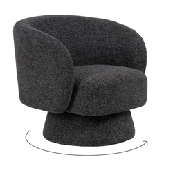 Sillón giratorio tejido salón 78 x 79 x 77 cm - Imagen 1