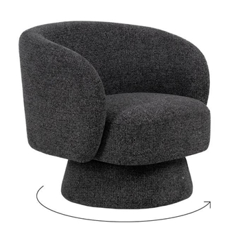 Sillón giratorio tejido salón 78 x 79 x 77 cm - Imagen 1