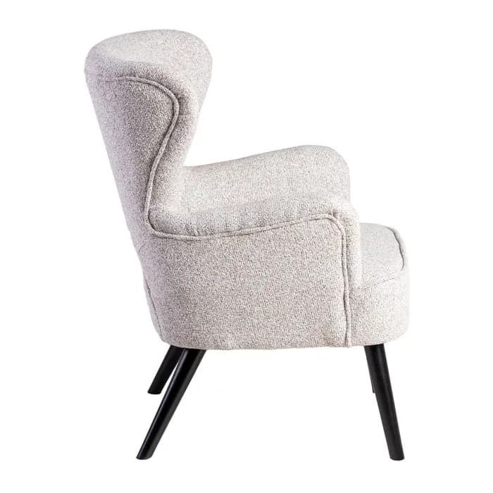 Sillón jaspeado crudo tejido-madera 70 x 74 x 90 cm - Imagen 2