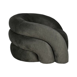 Sillón verde tejido salón 100 x 84 x 58 cm - Imagen 2